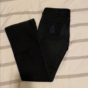 7 for all mankind dark denim A Pocket flares
